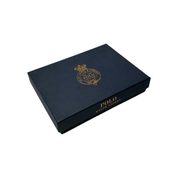 POLO by Ralph Lauren Men's Polo Player Embroidered Card Case Navy & Hunter Green - Picture 7 of 7